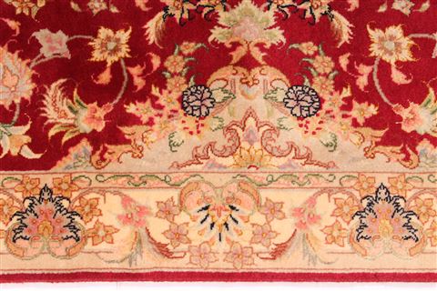 Tabriz Beige Runner Hand Knotted 29 X 910 Area Rug 254-29742 Image 3