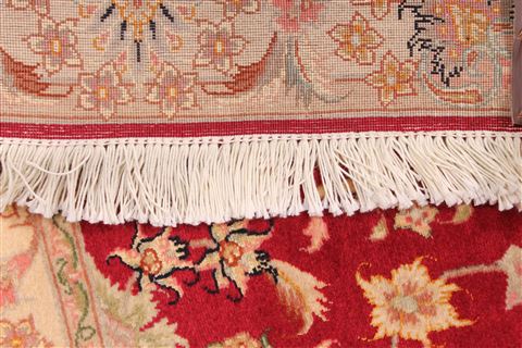 Tabriz Beige Runner Hand Knotted 29 X 910 Area Rug 254-29742 Image 4