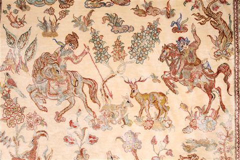 Qum Beige Runner Hand Knotted 27 X 133 Area Rug 254-29743 Image 2