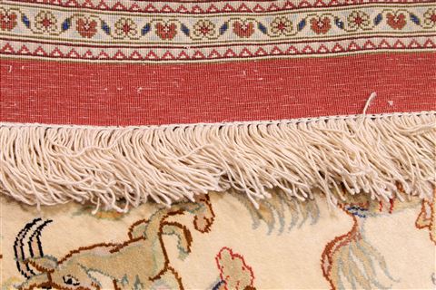 Qum Beige Runner Hand Knotted 27 X 133 Area Rug 254-29743 Image 9