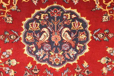 Kashan Red Hand Woven 21 X 32 Area Rug 254-29747 Image 1