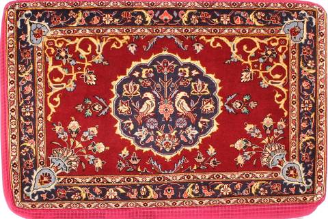 Kashan Red Hand Woven 21 X 32 Area Rug 254-29747 Image 0