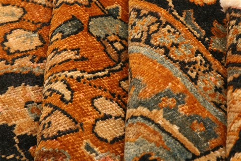 Tabriz Orange Hand Knotted 85 X 122 Area Rug 253-29754 Image 2