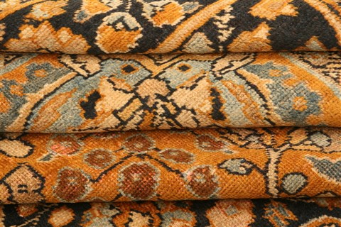 Tabriz Orange Hand Knotted 85 X 122 Area Rug 253-29754 Image 3