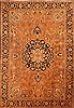 Tabriz Orange Hand Knotted 85 X 122 Area Rug 253-29754 Thumb 0