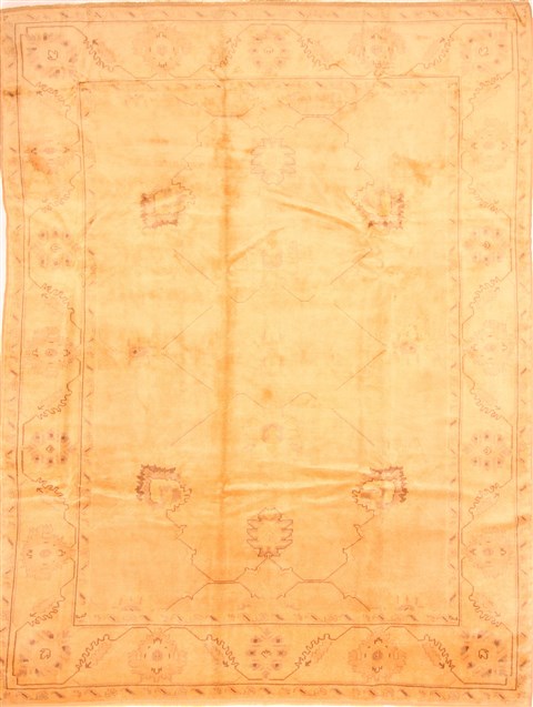 Oushak Yellow Hand Knotted 90 X 123 Area Rug 100-29756 Image 0