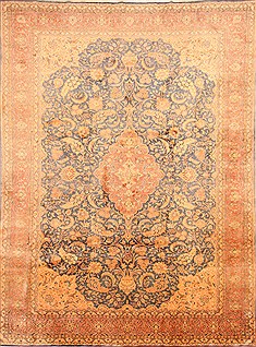 Persian sarouk Red Rectangle 9x13 ft Wool Carpet 29757