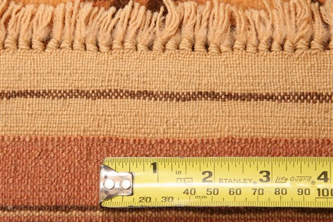 Kurdi Brown Hand Knotted 91 X 115 Area Rug 100-29760 Image 2