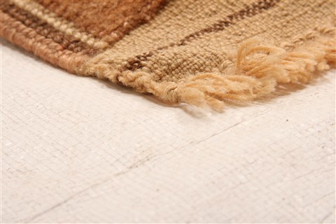 Kurdi Brown Hand Knotted 91 X 115 Area Rug 100-29760 Image 3