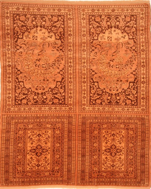 Kurdi Brown Hand Knotted 91 X 115 Area Rug 100-29760 Image 0