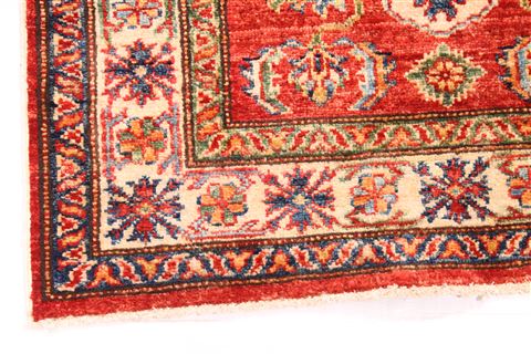 Kazak Beige Runner Hand Knotted 27 X 92 Area Rug 254-29766 Image 1