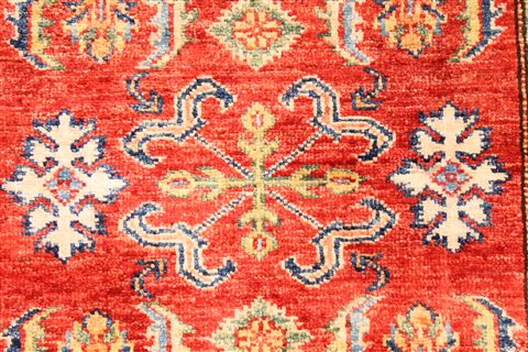 Kazak Beige Runner Hand Knotted 27 X 92 Area Rug 254-29766 Image 2