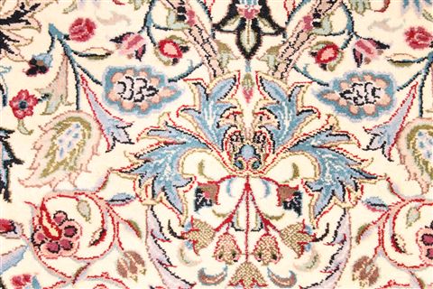 Isfahan Beige Runner Hand Knotted 27 X 102 Area Rug 254-29767 Image 2