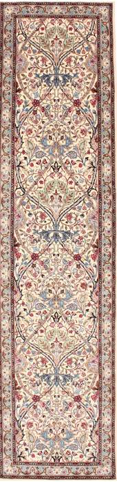 Isfahan Beige Runner Hand Knotted 27 X 102 Area Rug 254-29767 Image 0