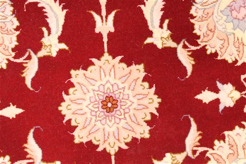 Tabriz Beige Runner Hand Knotted 33 X 85 Area Rug 254-29768 Image 2