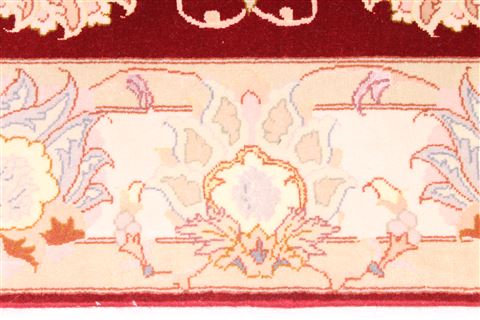 Tabriz Beige Runner Hand Knotted 33 X 85 Area Rug 254-29768 Image 3