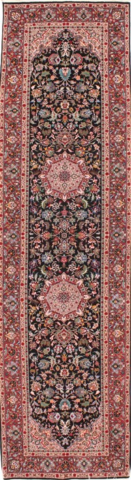 Tabriz Red Runner Hand Knotted 28 X 102 Area Rug 254-29770 Image 0