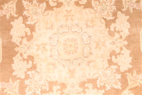 Tabriz Beige Runner Hand Knotted 27 X 68 Area Rug 254-29771 Image 2