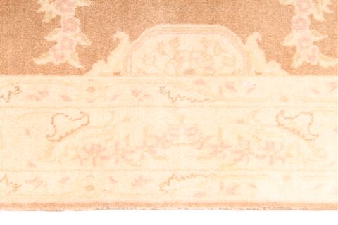 Tabriz Beige Runner Hand Knotted 27 X 68 Area Rug 254-29771 Image 3