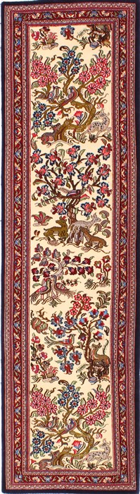 Qum Multicolor Runner Hand Knotted 110 X 67 Area Rug 254-29773 Image 0