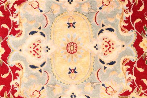 Tabriz Green Runner Hand Knotted 29 X 112 Area Rug 254-29774 Image 2