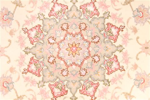 Tabriz Beige Runner Hand Knotted 27 X 162 Area Rug 254-29778 Image 2