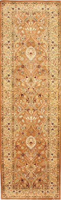 Tabriz Beige Runner Hand Knotted 29 X 810 Area Rug 254-29780 Image 0