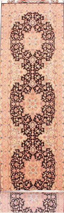 Tabriz Beige Runner Hand Knotted 31 X 137 Area Rug 254-29781 Image 0