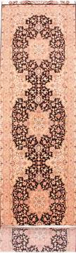 Tabriz Beige Runner Hand Knotted 3'1" X 13'7"  Area Rug 254-29781