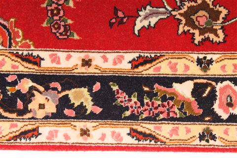 Tabriz Red Runner Hand Knotted 28 X 67 Area Rug 254-29782 Image 3