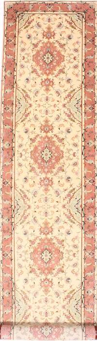 Tabriz Purple Runner Hand Knotted 30 X 167 Area Rug 254-29784 Image 0
