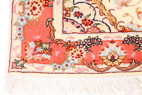 Tabriz Beige Runner Hand Knotted 210 X 160 Area Rug 254-29788 Image 1