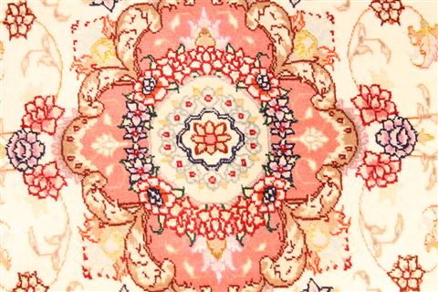 Tabriz Beige Runner Hand Knotted 210 X 160 Area Rug 254-29788 Image 2