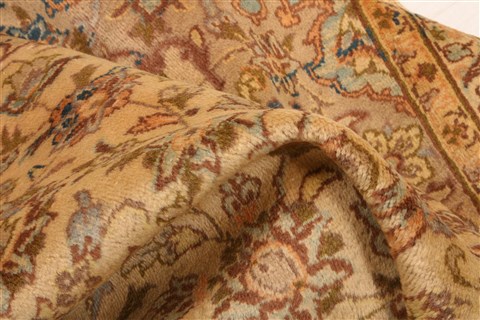 Kashan Brown Hand Knotted 99 X 133 Area Rug 100-29794 Image 1