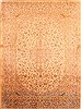 Kashan Brown Hand Knotted 99 X 133 Area Rug 100-29794 Thumb 0
