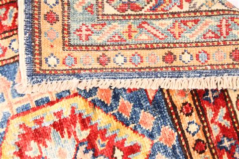 Kazak Beige Runner Hand Knotted 26 X 124 Area Rug 254-29797 Image 5