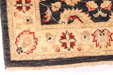 Pishavar Beige Runner Hand Knotted 27 X 101 Area Rug 254-29798 Image 1