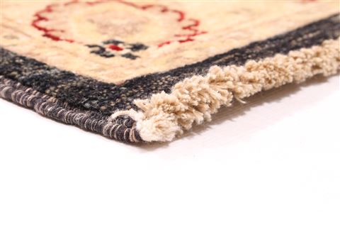Pishavar Beige Runner Hand Knotted 27 X 101 Area Rug 254-29798 Image 6