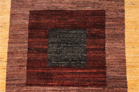 Gabbeh Brown Runner Hand Knotted 26 X 94 Area Rug 254-29800 Image 3