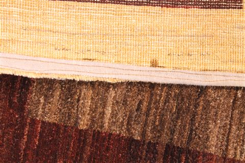 Gabbeh Brown Runner Hand Knotted 26 X 94 Area Rug 254-29800 Image 4