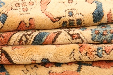 Oushak Yellow Hand Knotted 811 X 1211 Area Rug 253-29805 Image 3