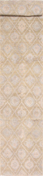 Modern Blue Runner Hand Knotted 26 X 172 Area Rug 254-29806 Image 0