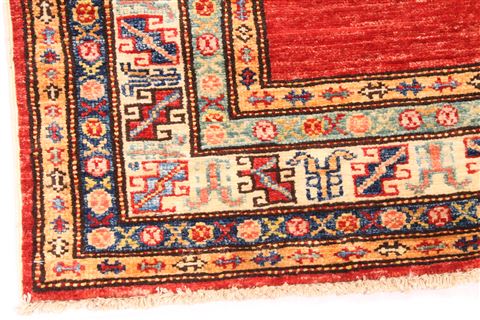 Kazak Red Runner Hand Knotted 27 X 106 Area Rug 254-29808 Image 1