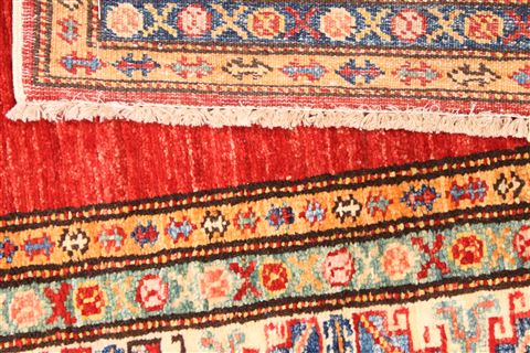 Kazak Red Runner Hand Knotted 27 X 106 Area Rug 254-29808 Image 4