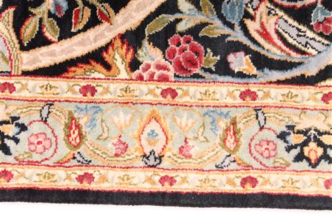 Isfahan Green Runner Hand Knotted 27 X 194 Area Rug 254-29809 Image 3