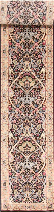 Isfahan Green Runner Hand Knotted 27 X 194 Area Rug 254-29809 Image 0