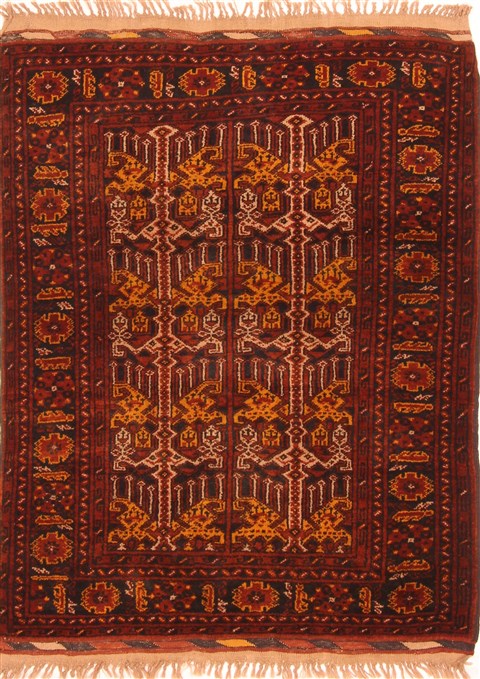 Kunduz Red Hand Knotted 34 X 43  Area Rug 100-29812 Image 0
