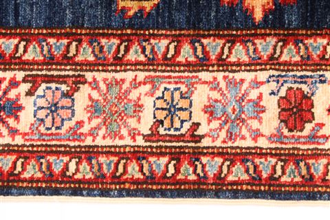 Kazak Beige Runner Hand Knotted 26 X 92  Area Rug 254-29813 Image 3