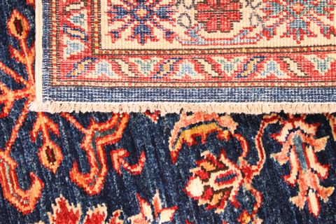 Kazak Beige Runner Hand Knotted 26 X 92  Area Rug 254-29813 Image 4