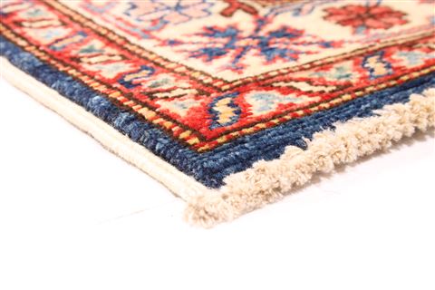 Kazak Beige Runner Hand Knotted 26 X 92  Area Rug 254-29813 Image 6